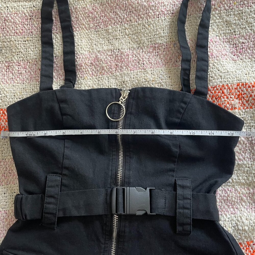 Beginning Boutique Black Utility Cargo Romper - Picture 8 of 12